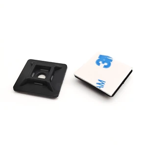 3M Glue 30x30mm Sticky Self Adhesive Nylon Cable Tie Mounting Bracket Wall Anchor Clip Clamp Adhesive Tie Mount