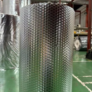 Double-Sided Reflective Aluminum Bubble Wrap Roll - Thermal Insulation Sheet For Windows, Pipes, Warehouse Temperature Control