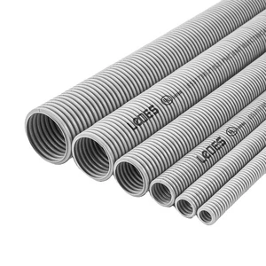 For UL1653 Coreline ENT Electrical Conduit Pipe 1/2~2-1/2 Inch Grey PVC FT4 Flexible Tube