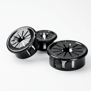 Black Cable Grommets Round-shaped Buckle Type Wire Hole Cover Plastic Wire Guard Ring Rubber Plug
