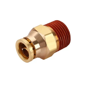 DOT Brass Push In Tube Fitting Quick NPT Thread Connector For Truck and Industrial Air System