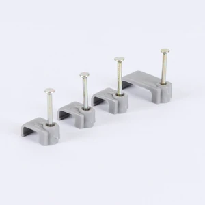 Twin Earth Flat Cable Clips,Grey UK Clip,Nail Wire Clip