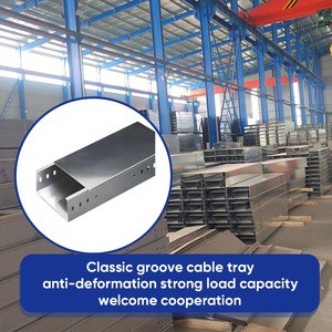 Industrial Groove Cable Tray Heavy Duty Enclosed Wire Management System for Power Plant Factory Warehouse Customizable