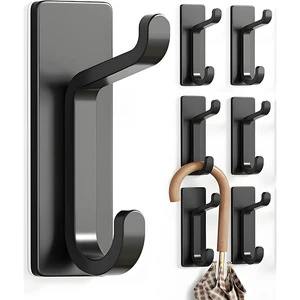Extra Adhesive Stainless Steel Bracket Wall-Mounted Self-Adhesive Hook for Kitchen Bathroom Living Room Office Door Use