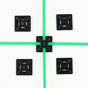 Nylon Cable Tie Mount with PE Foam Adhesive Backing Self Stick Wire Fixing Bracket for Indoor Outdoor Wiring Installation