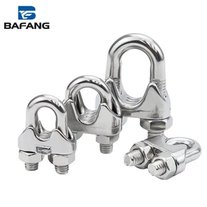 304 Stainless Steel Wire Rope Locking Clip Clamp Tightener Double Clip Single Clip Fastener Self-locking Buckle Tightener