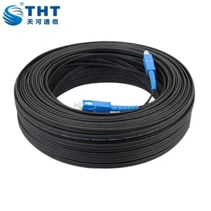 1 2 Core Preconnected Patchcord Flat Drop Patch Cable SC/APC SC LC UPC APC SC-SC FTTH Jumper Fiber Optic Patch Cord
