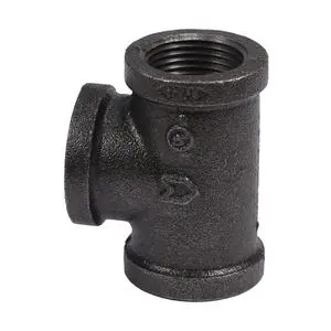 Black Malleable Iron Pipe NPT Fittings Fire Fighting Fire Protection System Tight Connector Tee Pipes Conduits & Fittings