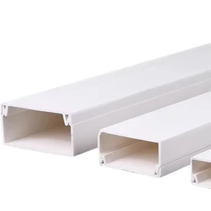 Direct From Factory Flame Retardant PVC Slotted Cable Trunking 20x10 Square Electrical Wiring Conduit Durable Plastic Tubes