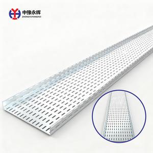 Commercial Building Cable Tray with Perforations Steel and Aluminium Separate Management for Power and Data Cables