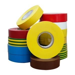 Black Industrial Insulating Electrical White 19Mm Safety Adhesive PVC Insulation Tape