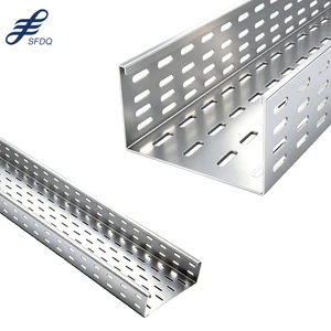 Customized Stainless Steel Solid Perforated Industrial Construction Cable Tray 100*50mm 400*100mm 600*150mm Sizes