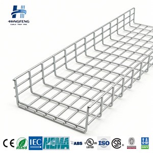 CE Certified High Load Wire Mesh Cable Tray | Reinforced Steel Grid Trunking for Large-Scale Commercial Infrastructure Projects