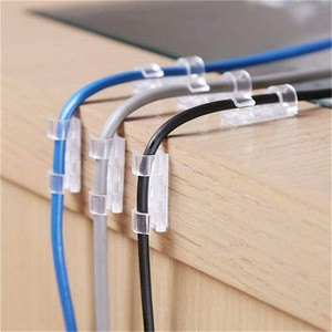 Cable Clips Transparent Cable Clips With Strong Self-adhesive Chines Manufacture Plastic Wall Clip