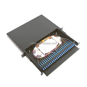 High Density 1U 19inches Rack Mount 4F 6F 12F 24F 48F SC LC ST FC E2000 MPO Pre-terminated Fiber Optic Patch Panel