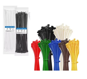Nylon Cable Tie Disposable Nylon Cable Tie Price, Wholesale Factory White Black 250mm ROHS Bunding Wires Self-locking