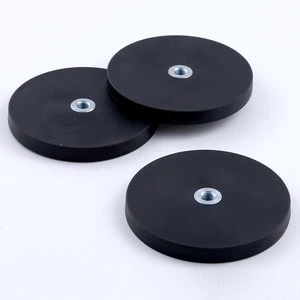 Rubber Coated Pot Magnet Rubber Coated Magnet Mounts-brackets Ndfeb N35-52 Neodymium Magnet Glue-coated Rubber Suction Cup Base