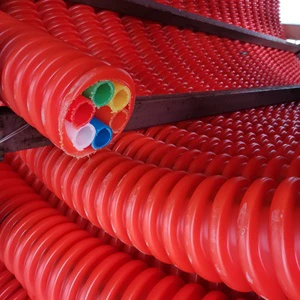HDPE Corrugated Optic Duct (COD) Flexible High Pressure Electrical Cable Conduit for Fiber Optic Industrial Use