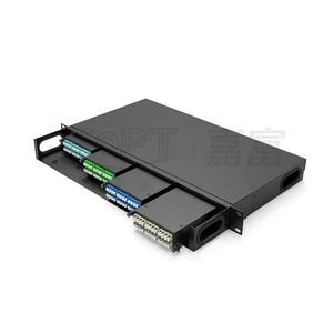 1U fully loaded 96-core MPO patch panel 4*MPO cassettes single-mode low loss/multi-mode OM3/OM4 MPO fiber distribution box
