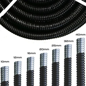 JAR Manufacturer Galvanized Steel Wire Cable Protection EMT Flexible Metal Conduit Black High Temperature Resistant Hose