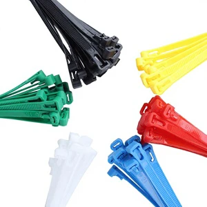 Free Sample Eco-Friendly 4.8*300mm Self Locking Nylon PA66 Black Cable Zip Ties