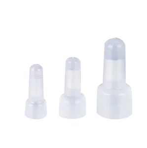 Hoored White Nylon Closed-End Electric Power Use Cable Terminals Waterproof 12-10 AWG 16-14 1/2/5 Connector Cable End Caps