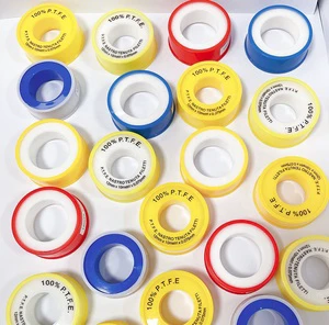 Ptfe Thread Seal Tape 12mm High Temperature Resistance Waterproof Colorful Taflon Pipe Tape Roll From China