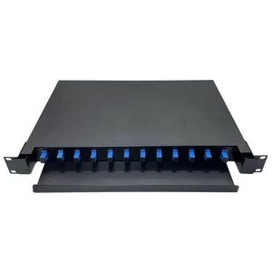 1U 19inch 8 12 Cores Fiber Optical Patch Panel SC 12 Ports LC Patch Panel 19'' ODF