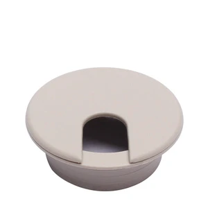 Round Plastic Cable Tray Cover 35-80mm Opening Detachable For Computer Cables Office Organizer