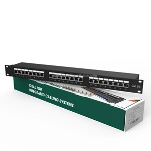Oem 24/48 Port Cat6A Rj45 Patch Panel 24 Port Cat6 Cat6a Patch Panels