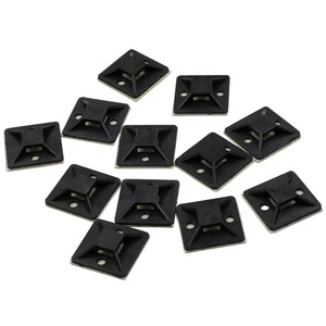 3M Glue Self Adhesive Cable Zip Tie Mount 25*25MM Cable Clips Holders Cable Management Clips Tie Mounts