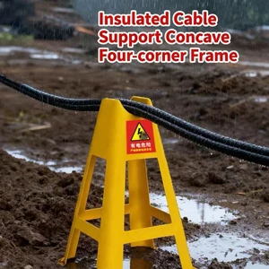 LKS Yellow PE Cable Support Snap Fastener Frame Waterproof Cable Management Bracket Model LXT-DZ-02 58cm Engineer Grade For Road