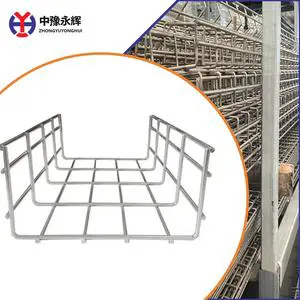 304 Stainless Steel Wire Mesh Cable Tray High Capacity Electrical Cable Tray for Industrial & Construction Maintenance