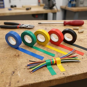 SZS Solid PVC Electrical Insulating Tape Flexible 0.18mm X 18mm X 5m for Electric Wires Installation