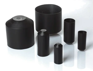 Heat Shrinkable Cable End Caps with Adhesive DEEM Brand Black PE Material Low Voltage Application