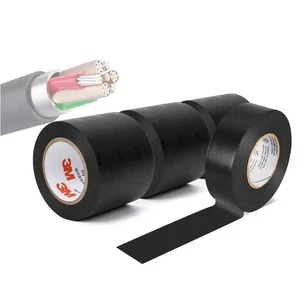 3M Manufacturer's PVC Electrical Insulating Tape Black 18mm*10m 600V Rated Voltage Model 170 for High/Low Voltage Applications