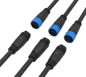 Best Selling 3P 10A Copper Nylon Male/Female M15 Waterproof IP68 Connectors for Outdoor LED Grow Luminaires & Street Lights