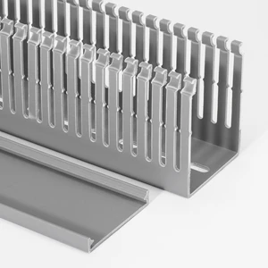 40*60 Wiring Duct Open Thick-tooth Type PVC Trunking Cable Tray Pvc Plastic Wire Management Cable Cable Tray End Cap