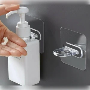 Optimal Strong Adhesive Curtain Rod Pipe Hook Support Brackets Hangers Self Adhesive Drapery Rail Fasteners Wall Mount Clips