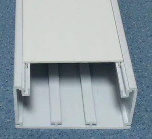 Pvc Cable Trunking Wire Duct Raceway Conduit Channel Fireproof Flame Retardant Slotted Wiring Management System 20x10mm White