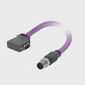 High Quality IP67 Waterproof Plug Connector DIN Manufactured Quality M12 A-Coded 5-Pin 90-Degree Industrial Cable Connector