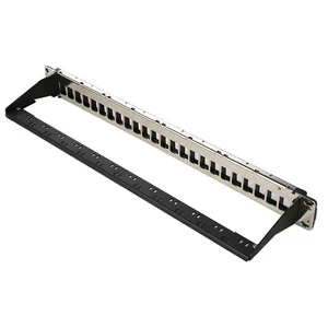 Cat6 UTP Unshielded 24 Port Blank RJ45 Keystone 1U 19 Inch Rack Mount Plastic Patch Panel
