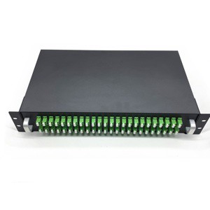 Ftth 1U 19' 12 24 48 72 96 Port Patch Panel with SC LC FC ST Connector APC UPC High Quality Cold-rolled Fiber Patch Panel
