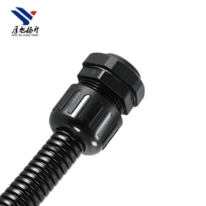IP68 Waterproof PA6 Nylon Electrical Flexible Plastic Corrugated Conduit Wiring Joints Cable Glands