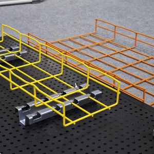 Stainless Steel Wire Mesh Cable Management Tray with Smooth Edges for Data Center Use in 4 Inch X2 Inch