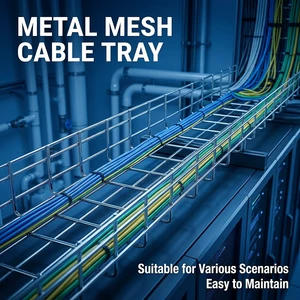 Customized Industrial Corrosion-Resistant Galvanized Surface Wire Mesh Cable Trays Carbon Steel 200mm Side Rail Height 400kg