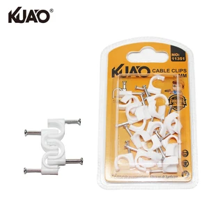 Easy to Use Wire Fasteners Plastic Cable Clips with Steel Nails DIY Cable Tidy Clips Cable Staples 10mm 20pcs