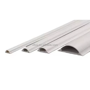 PVC Cable Duct Easy Mounting Closes Plastic Wall Cable Cord Cover Pvc Wiring Duct Pvc Arc Floor Cable Trunking