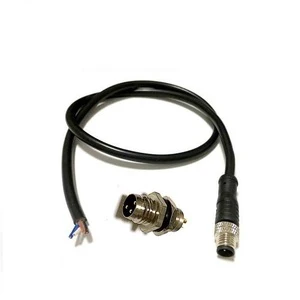 Connecting Cord, 2 Cable Plug 3pin Connectors M8x1, PUR Cable, Shielded M8 Connector