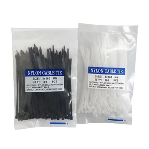 Nylon Self-Locking Cable Ties 100mm (4 Inch) UV Resistant, 18lbs| 100pcs Bulk Pack for Electronics/Home Use